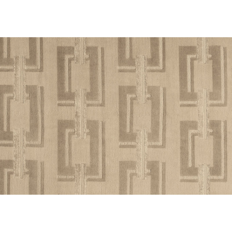 Tapis rectangulaire argent / beige, Rectangle 8 pi x 10 pi