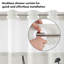  Rideau de douche 72X75 sans crochets - 100% polyester