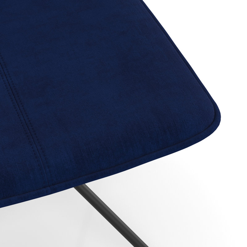 Velvet Upholstered Side Chair, Sapphire