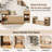 3-in-1 Natural Wood Entryway Storage Bench with Shoe Cabinets & Cushion