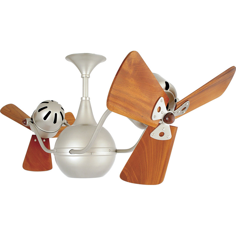 44" Vent-Bettina 3 Blade Ceiling Fan, Brushed Nickel