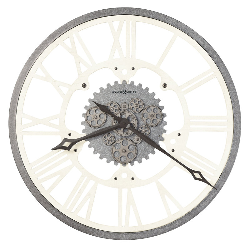 Zeila Wall Clock, Aged White