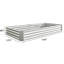 Lit surélevé en métal pour jardin - 7,6 x 3,7 x 0,98 pi, revêtement rouille, encourage la croissance des plantes 7,6 x 3,7 x 0,98 pi-631222931