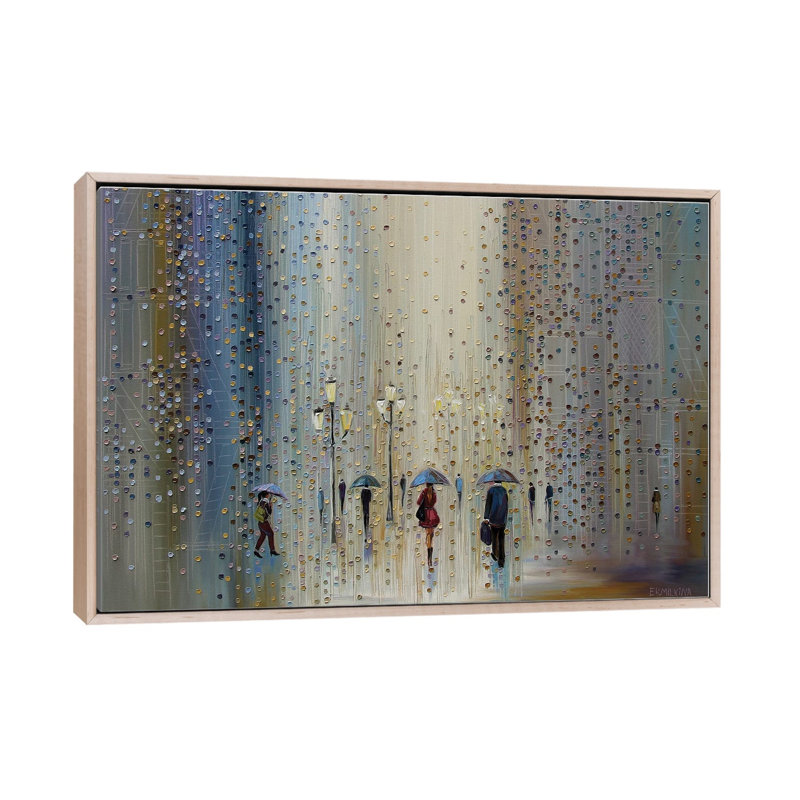 Print on Canvas, 45.72cm H x 66.04cm W x 3.81cm D, Oak Floater Framed