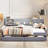 Twin Velvet Upholstered Bed With Storage - Gray Color, Functional Drawers, Construction Size Upholstery-838372860
