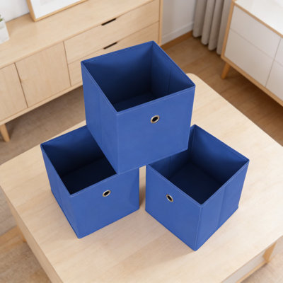 Cubes de rangement pliables avec poignées doubles - Bacs de rangement pliables en tissu pour la maison, le placard et le rangement des jouets, ensemble de 8