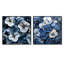 Pensées bleues et grises dans l'ombre - Ensemble de 2 collages carrés-2099200311-2099200310