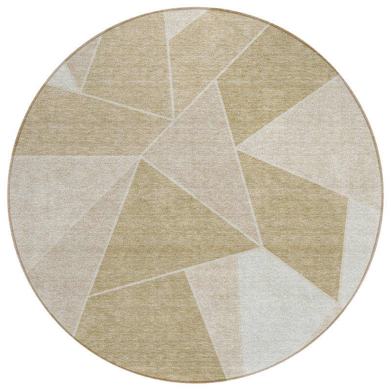 Tapis rond ivoire 8 po