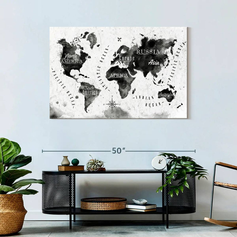 Aliaz Map, 30" H x 45" W