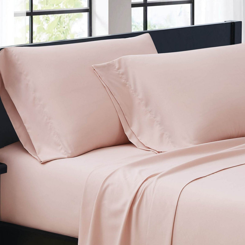 Blush King Solid Microfiber 3-Piece Sheet Set