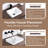KARAMAG 16" White Porcelain Drop In Bathroom Sink Rectangular Semi-Recessed Vanity Sink With Overflow For Modern Bathroom