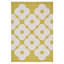 Hand Hooked Floral Area Rug in Dandelion/White-57599234