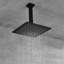 Douche de plafond - Système de pulvérisation d'eau efficace noir mat 12 po, laiton et acier inoxydable, élégant-118767968