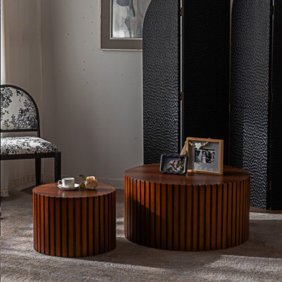 Table basse ronde en bois