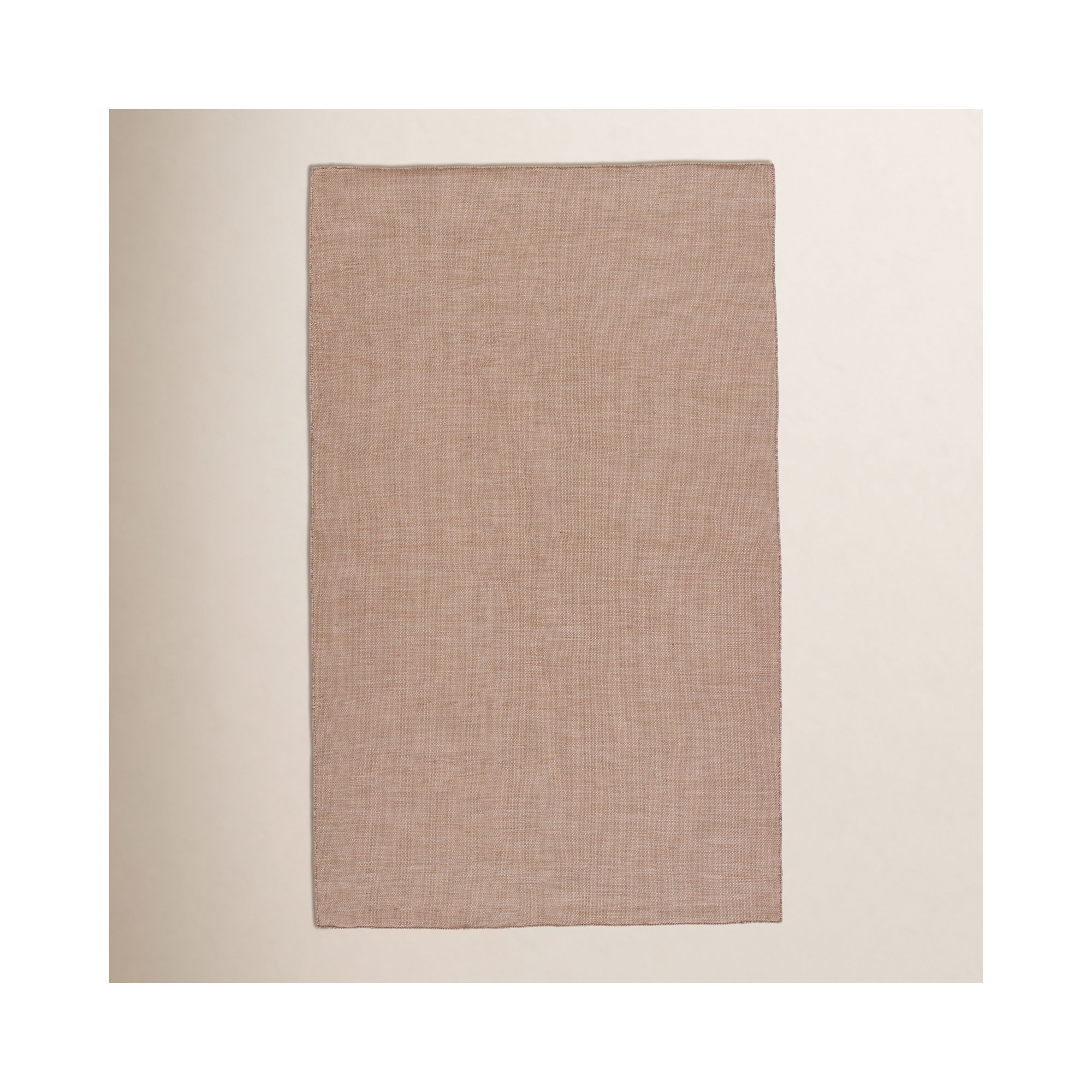 Burkett Handmade Recycled P.E.T Tan Indoor/Outdoor Rug, Rectangle 4' x 6'