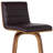 26” Faux Leather Wooden Swivel Bar Stool-938061272