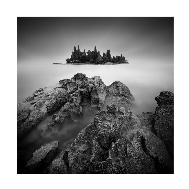 «Island on Canvas» par Daniel, reproduction, H 14 po x l 14 po x P 2 po