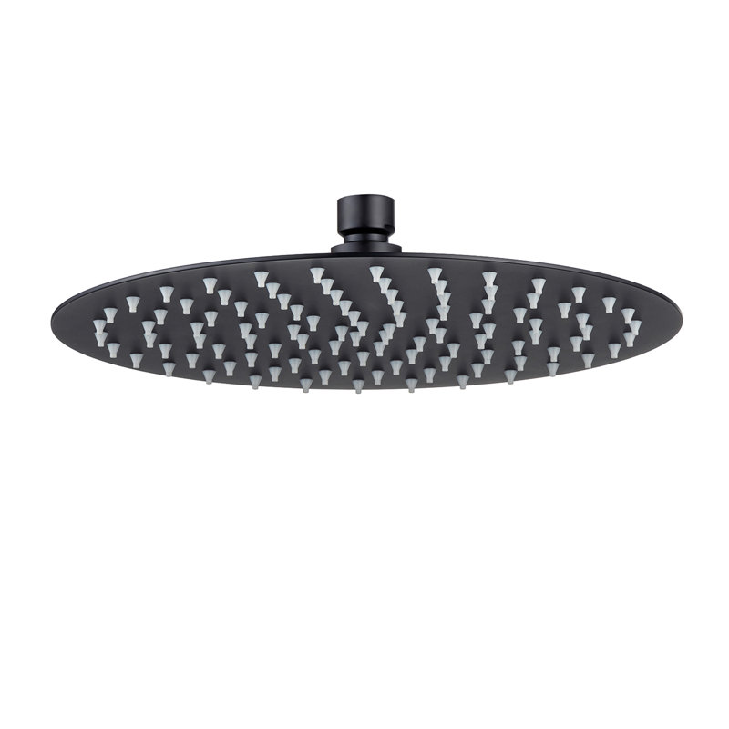 Pomme de douche fixe Rain, Noir mat
