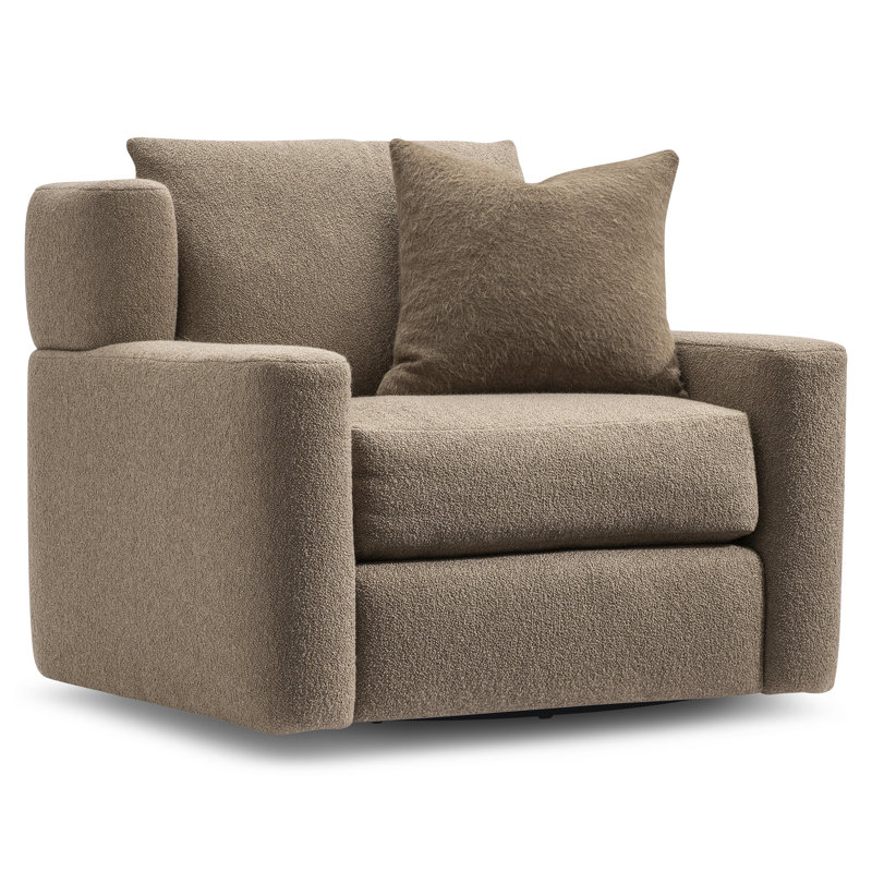 Fauteuil pivotant en tissu Laurent - Sur mesure, 1592-014