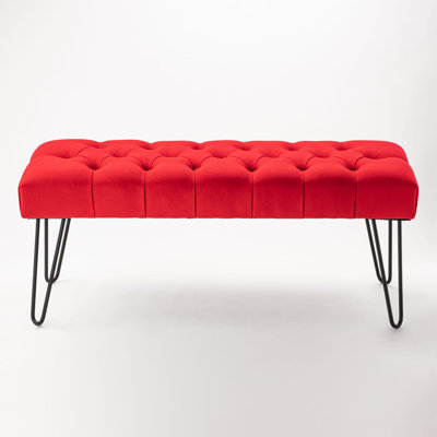Velvet Upholstered Bench