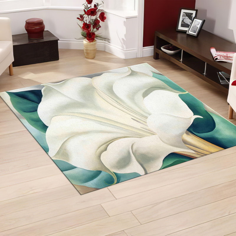 Chic Non Woven Soft Type Printed Rug with a Vibrant Multi-colored Geometric Pattern for a Stylish Touch in Any Room Décor