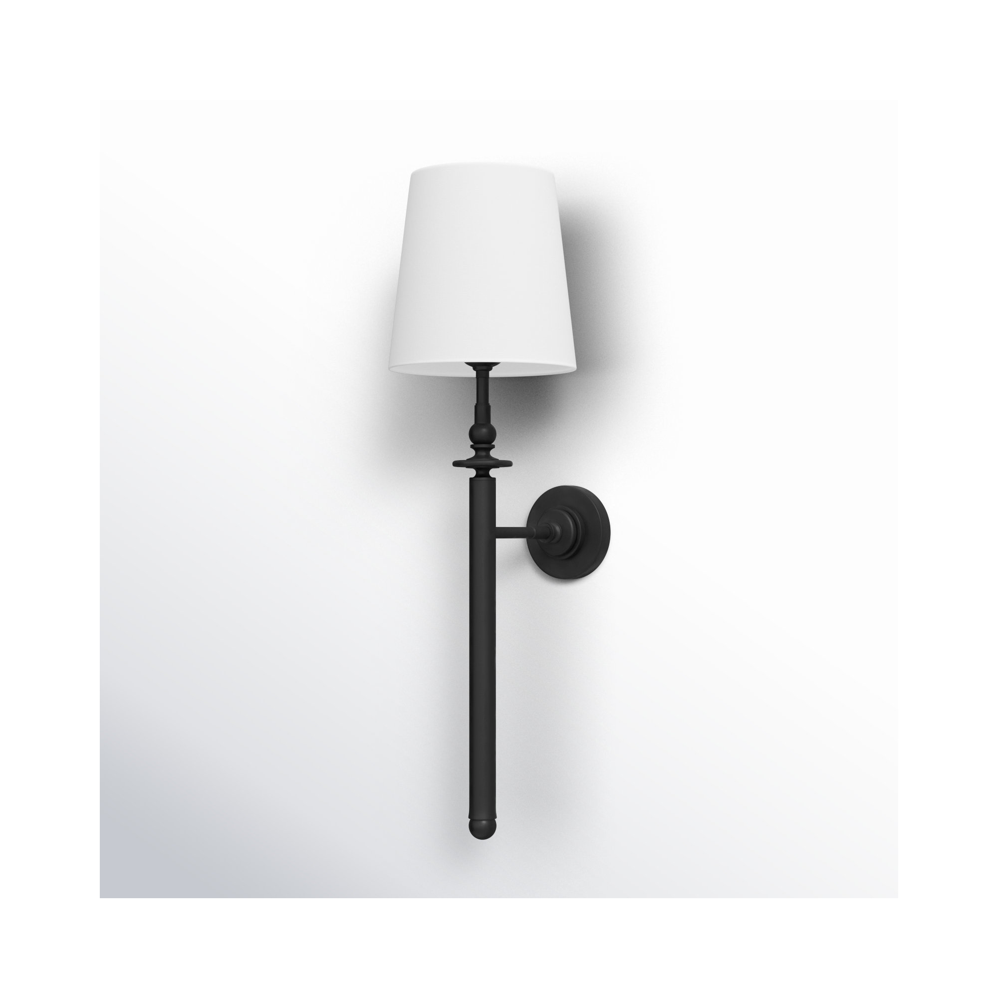 Single Light Steel Dimmable Wallchiere, 28.25" H x 8" W x 9.625" D, Aged Iron