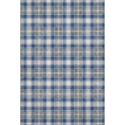 Premium Machine Washable Dockside AMF1817 Christmas Plaid Rug