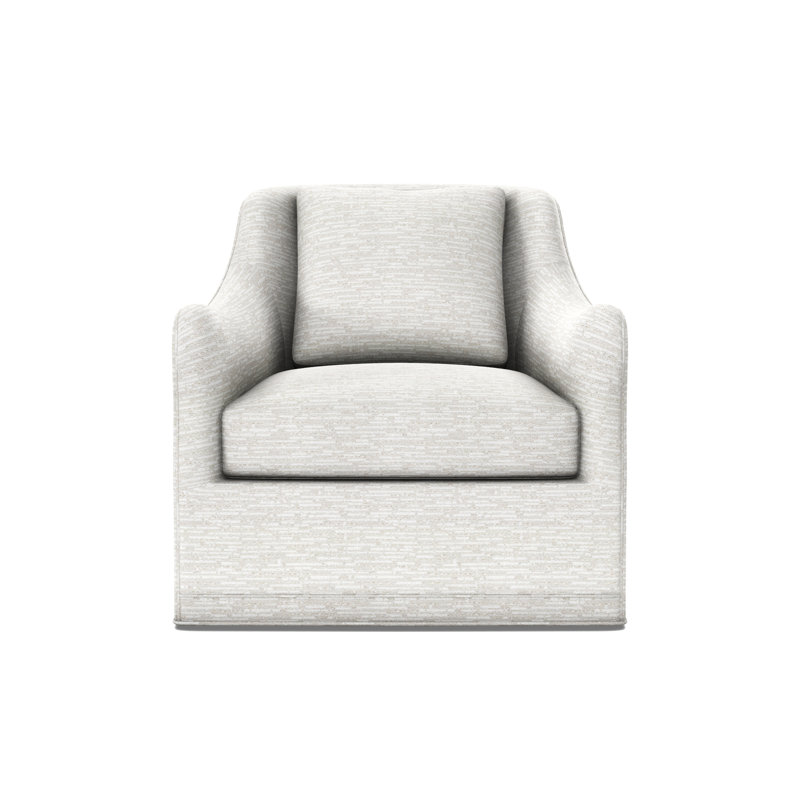 Arcadia Sculpted Arm Swivel Chair, Wild Dunes Natural