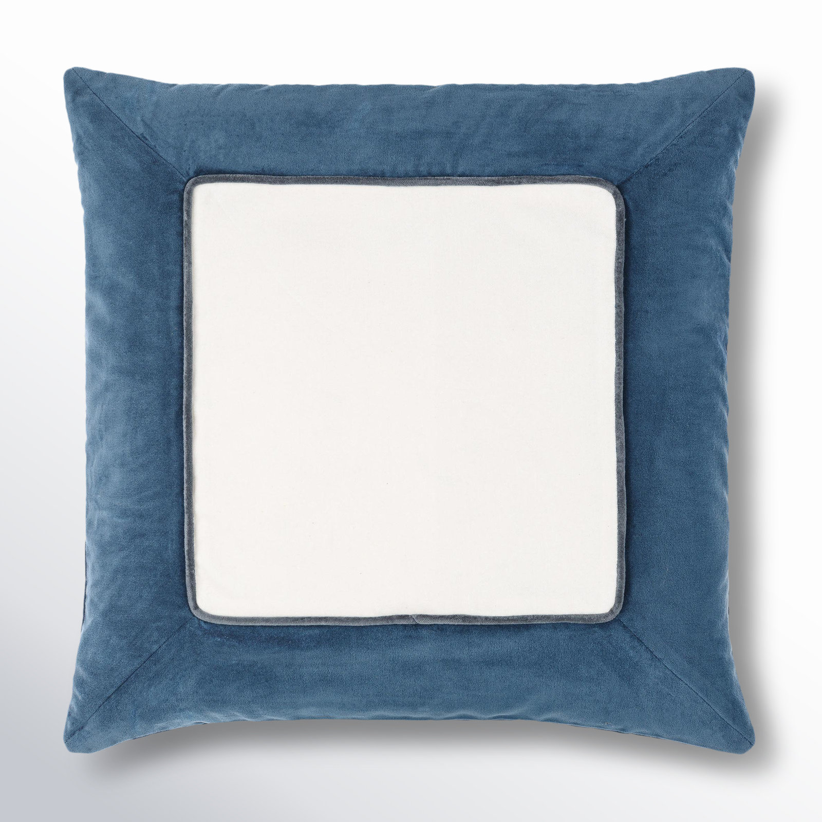 Rainier Cotton Throw Pillow, Pillow Cover Only - No Insert, 20" x 20", Blue