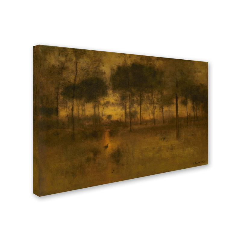 George Inness Traditional Landscape Canvas Art in Warm Tones