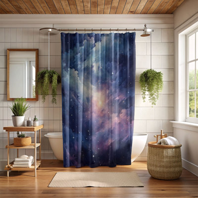 Starry Waves - 1 Piece Standard Shower Curtain