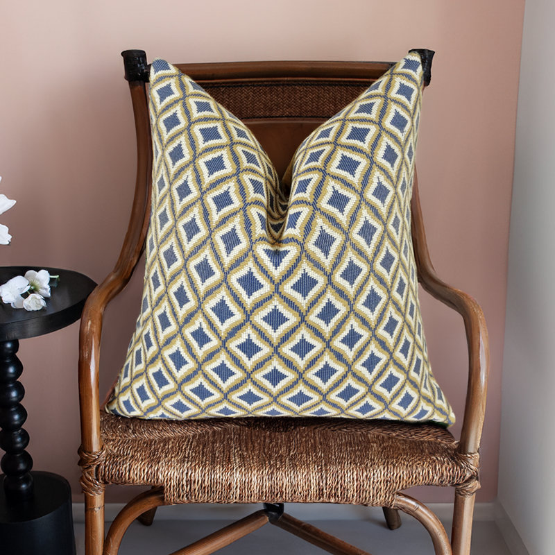 Tailles de coussins décoratifs assortis Thomas Collection® - bleu, jaune, blanc, Square 20"
