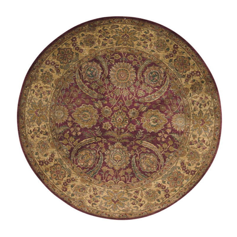 Tapis rouge / or de haute qualité noué à la main
