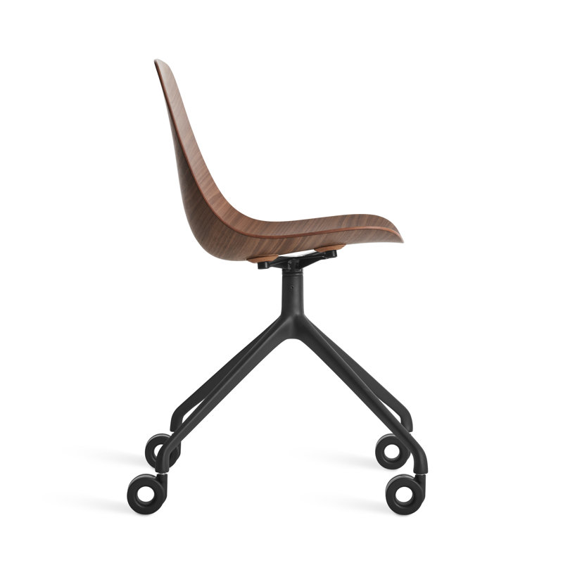 Clean Cut Task Chair, Walnut/Black