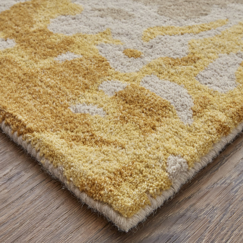 Wool Abstract Indoor Rug, Rectangle 4' x 6'