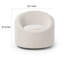 Chaise d'appoint pivotante 33 po Cid Rony, polyester beige, base en bois