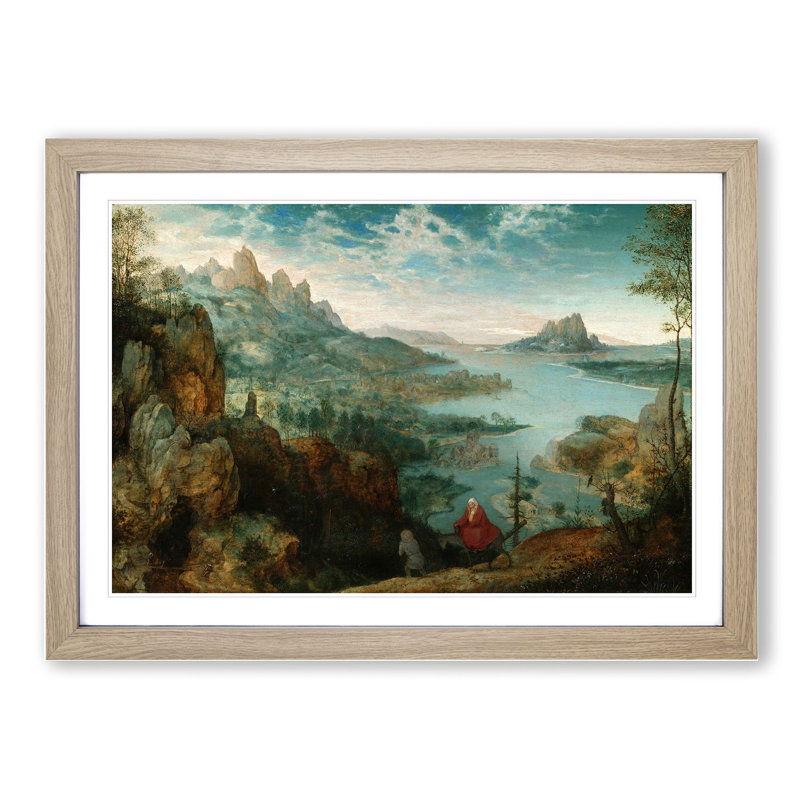 Flight to Egypt by Pieter Bruegel the Elder - Picture Frame Painting, Oak Framed, 48cm H x 65cm W x 2cm D