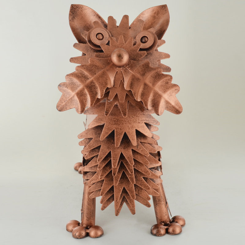 Alfonso Copper Metal Dog Sculpture