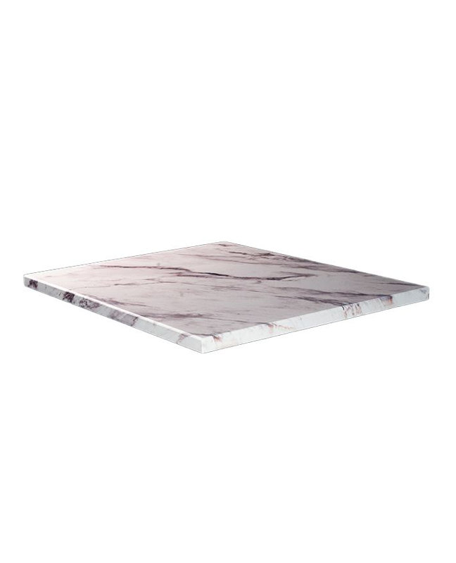 Plateau de table d'extérieur en bois thermolaqué, H 1,125 po x L 36 po x l 36 po, Cuivre marbré
