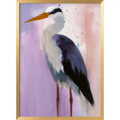 "Stork" Framed Textured Wall Art