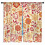 Rideaux de fenêtre à motif floral complexes et obscurcissant - 2 panneaux