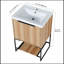 Meuble-lavabo autoportant de 24 po avec lavabo en résine