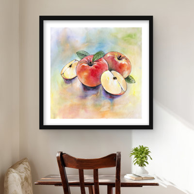 Apple Harvest - Red Food Framed Matted Print for Home Decor