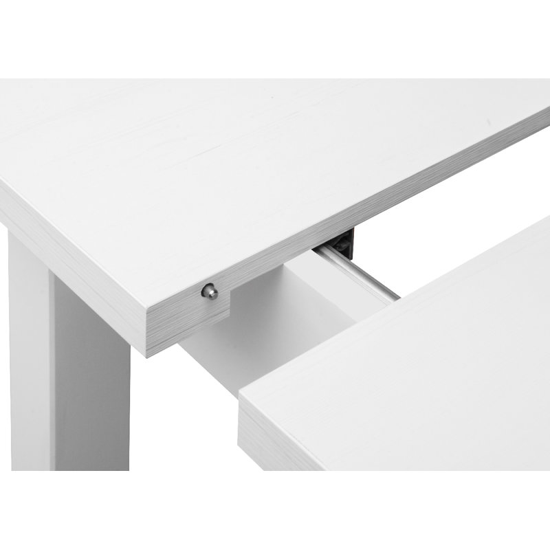 Cenare Extendable Dining Table, 78cm H x 180cm W x 80cm D, White