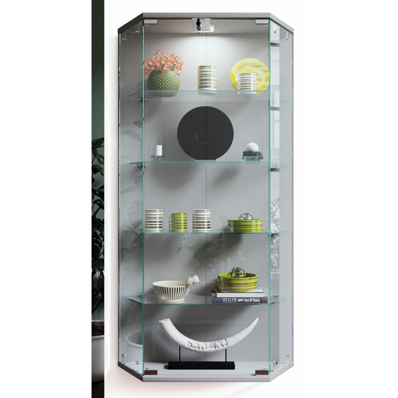 Cecelie Display Cabinet, Silver