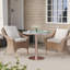Table bistro ronde et moderne 31,5 pouces avec plateau tulipe et plateau en faux marbre, facile à assembler, structure en métal robuste-130190385