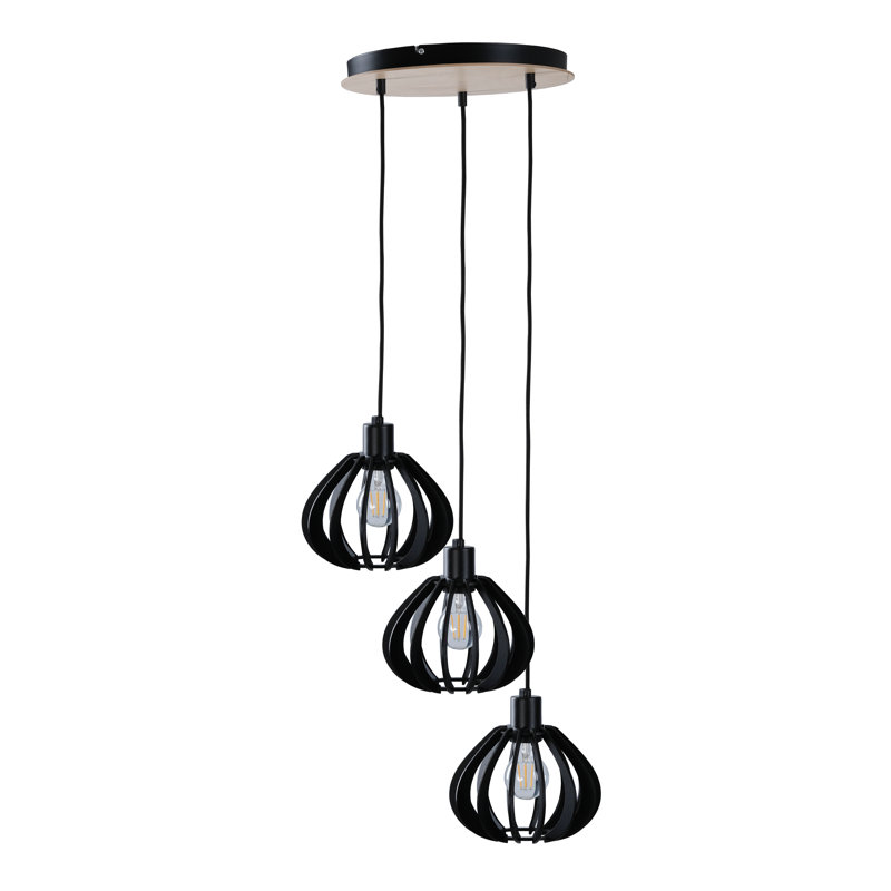 Parma 3 - Light Cluster Pendant, Black
