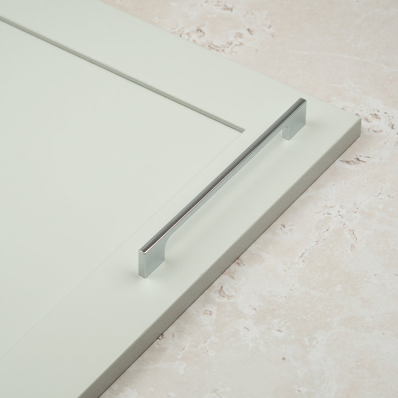 Polished Chrome Slim Squared D-Bar Handles, 192mm