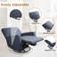 Fauteuil inclinable et pivotant rembourré manuel-91383717