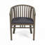 Fauteuil club d'extérieur en bois d'acacia avec coussins, chaise de salle à manger